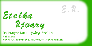 etelka ujvary business card